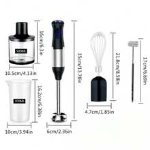 5-In-1 Hand Immersion Blender 1000w Entire Stainless Steel Blender Baby Food - US A Type Plug(110-127V) - View 12