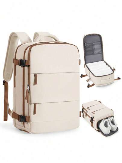 1件格子图案黑棕色搭扣装饰PU防水男士单肩斜挎包，欧美时尚商务休闲小背包情人节手机包，复古旅行包，旅行用包