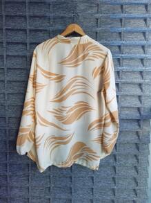 Women's Kimono Blouse Cardigan Kimono Dune Beach Cover-Up New Year Red And Yellow - 葉子米 - 查看 2