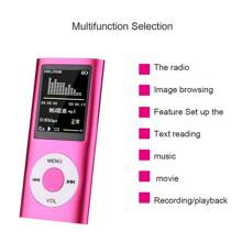 1.8-Inch Mp3 Player Music Playing With Fm Radio Video Ebook Player Rechargeable Battery