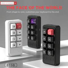 MKESPN MKESPN Portable USB Wired Mini Numeric Keyboard 8 Keys Hot Swappable Number Keypads RGB Backlit Programming Wired Gaming Keyboard For Win7/8/10/XP