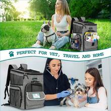 Pet Backpack - رمادي فاتح. - مشاهدة 7