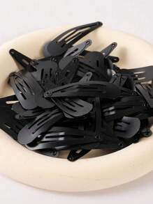 Bộ 100 kẹp tóc co giãn màu đen, kích thước 1.96 inch, dùng cho sinh hoạt hàng ngày, tóc, tết tóc, tóc mái, trang điểm, tắm. Kẹp tóc, phụ kiện tóc, phụ kiện đội đầu, ghim cài tóc. - màu đen - Xem 2