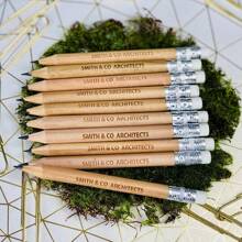 30Pcs/50Pcs/100Pcs Personalized Boho Wedding Pencils Custom Engraved Favors & Gifts | Rustic Save The Date Pencils | Wedding Invitation Accessories | Bridal Shower Party Favor | Guest Gift