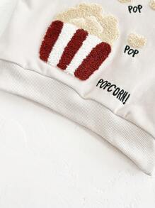 2 件套女婴蛋糕刺绣运动衫和裤子套装，春夏休闲