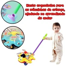 Brinquedo Infantil Para Bebê Empurrar Avião Andarilho de Aprendizagem 12 meses - Vermelho - Visão 2