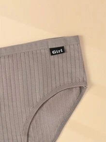 7PCS Women Ribbed Underwear Sexy Stretch Bikini Panties Mid Rise Hipster Girl's Alphabet Briefs