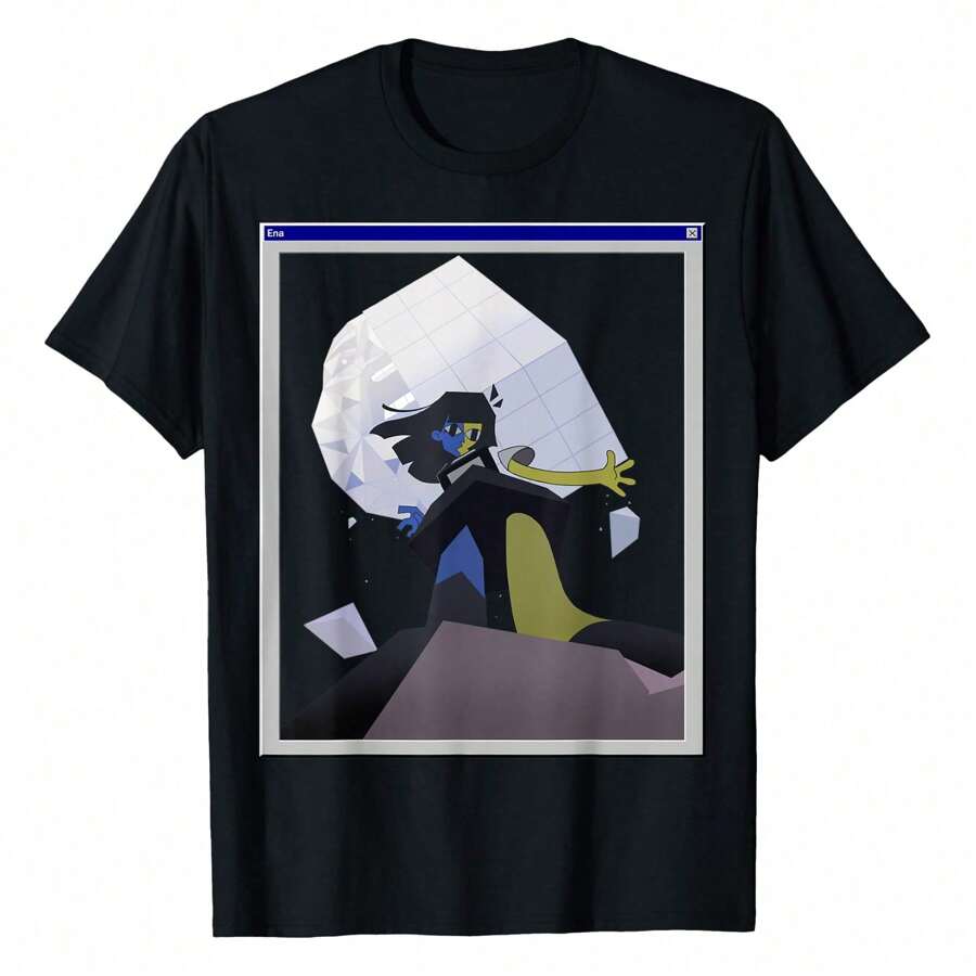 Ena Rain Rock Official T-Shirt Women Unisex Men S Cotton Short Sleeve T-Shirt, Perfect For Summer Adventures, 100% Soft Fabric, Ideal For Sports, Work, And Relaxation  - Black - View 1