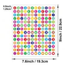 12 hojas de pegatinas coloridas con letras y números, pegatinas con letras y números para decorar, manualidades DIY, suministros para diarios de balas, scrapbooking, envoltorios de regalos (10 colores temáticos)