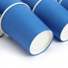 9oz Disposable Party Paper Cups, Multicolor Beverage Cups For Water, Juice, Coffee Or Tea, Ideal For Wedding, Party, Picnic, BBQ, Travel And Events - Royal Blue - View 4
