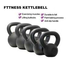 40lb*1piece Powder Coated Cast Iron Kettlebell For Men And Women's Gym, Same Family Kettlebel - Black-40LB - View 4