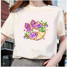 1 件/2 件/3 件国王蛋糕狂欢节狂欢节让美好时光滚动补丁图案熨烫转印贴纸适用于 T 恤运动衫牛仔裤包服装配饰面具牛仔裤和背包帽子枕头