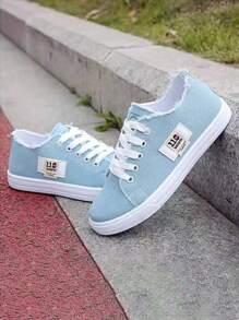 Women's Sneakers, Canvas Sneakers, Casual Sneakers, Simple And Versatile. - 藍色 - 查看 5
