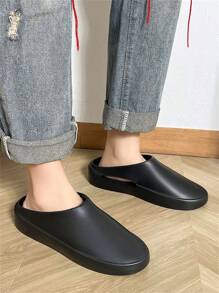 Slip-On Sandals For Women, New Design Outdoor Soft Bottom Non-Slip Beach Shoes, Unisex Casual Slippers - Black - View 7