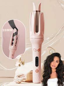 GENAI SHEIN X Milania Automatic Curling Iron, Hair Curler Wand Rotating,4 Adjustable Temperature Levels, Fast Self Spinning Styling, Quick Heating, 28mm Large Wave Curls Suitable For Slouchy People, Easy To Use - 查看 1
