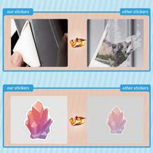 100PCS Crystal Stickers Aesthetic Vinyl Stickers High Quality Stickers Decals Scrapbook,Journaling,Laptop,Bumper,Skateboard,Water Bottles,Computer,Phone Stickers Can Bring A Lot Of Fun To Your Life,The Perfect Gift For Adults,Vinyl Sticker,Hippy Stickers,Scrapbooking Stickers