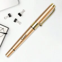 1pc Custom Engraved Text Ballpoint Pens Personalized, Customized Name Ballpoint Pen, Personalized Engraving Pen, Customizable Nice Pens For Writing, Best Bosses Gift, Gifts For Writers, Lawyer Gifts For Men, Gold Pen, Men Office Gifts, Cool Ballpoint Pens, Ornamental, Reusable, Vintage,Smooth Writing Pen,New Job, Office Supplies