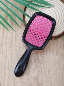 1pc Small Square Hollow Comb Honeycomb Grid Comb Smooth Hair Comb Wet And Dry Dual Use Hairdressing Comb Scalp Massage Fluffy Made Valentines