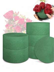 8 cm Mousse florale ronde verte de haute qualité, mousse pour arrangement floral réutilisable, argile florale absorbant l'eau, convenant aux bouquets humides et secs. Parfait pour les mariages, les demandes en mariage, les fêtes, les anniversaires, les jardins, la décoration de la maison et la décoration de la Saint-Valentin. Pour la décoration centrale de table de fête, les arrangements de fleurs fraîches et artificielles, les cadeaux de festival DIY et l'art floral DIY.