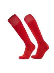 1 Pair Children Solid Color Long Tube Sports Socks, Non-Slip Thickened Terry Sole Football Socks, Absorbent Comfortable Breathable Socks, Suitable For Boys And Girls Basketball, Football Training, Running, Outdoor Activities - Multicolor - View 15