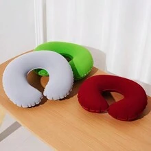 1 Solid Color U-Shaped Pillow,Travel Pillow, Comfortable, Neck Pillow For Travel, Home, Office, Train, Self-Driving, Travel And Home Camping Supplies, Airplane Pillow Caravan Home Office Travel Neck Flight Pillow Snap Button With Soft Cover, U-Shaped Neck Pillow Portable Student Adult Pillow Pad, Support The Neck And Protect The Cervical Vertebra When Studying Or Riding In The Car, Office Or Other Travel Bag For School School Accessories School Stuff