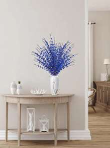 10Pcs Artificial Jasmine Flowers With Long Stem, Tall Fake Flower Bouquet Faux Jasmine Plants For Hotel Home Office Kitchen Bedroom Wedding Party DIY Decor - Màu xanh lam - Xem 9