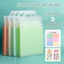 1pc A4 Size Multi-Layer File Organizer Folder, Student Accordion Document Bag For Storing Papers, Test Papers, Data Collection - Test Paper Storage Bag - View 11