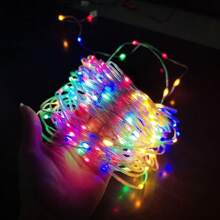 Luzes de Fada USB Inteligentes, Controle Remoto, Sincronização com Música, Luzes Multicoloridas À Prova d'Água de 5m/10m para Aniversário, Festa, Casamento Interno e Árvores, Decoração Externa - Branco - Visão 8