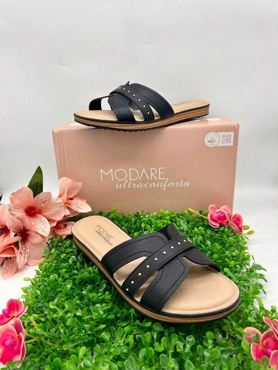 Sandália Rasteira Feminina Modare Napa Floather Ultraconforto Premium Nature