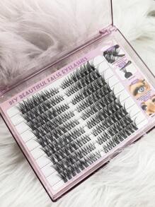 162 sợi mi giả uốn cong chữ C, 9 hàng, kiểu dáng tự nhiên, hình cáo, từng sợi riêng lẻ, dành cho cả bên trái và bên phải, độ dày 6-14mm, mi giả dạng chùm hỗn hợp, mi dày, mi mắt mèo mềm mại, thích hợp cho tiệc tùng và trang điểm hàng ngày. Mi giả dạng chùm, mi giả từng sợi, mi giả. - C - Xem 2