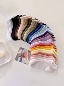 Sports Outdoor 10pairs Random Women's Simple Candy Gradient Color Sports Crew Socks