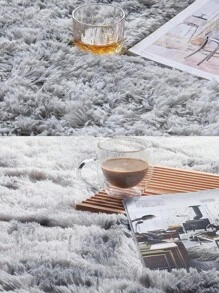 1pc Long Pile Soft Washable Plush Carpet For Bedside, Bedroom, Living Room, Entrance, Nursery Room Decorative Mat, Suitable For Children's Playroom, Dorm, Square Shape - Beige - View 4