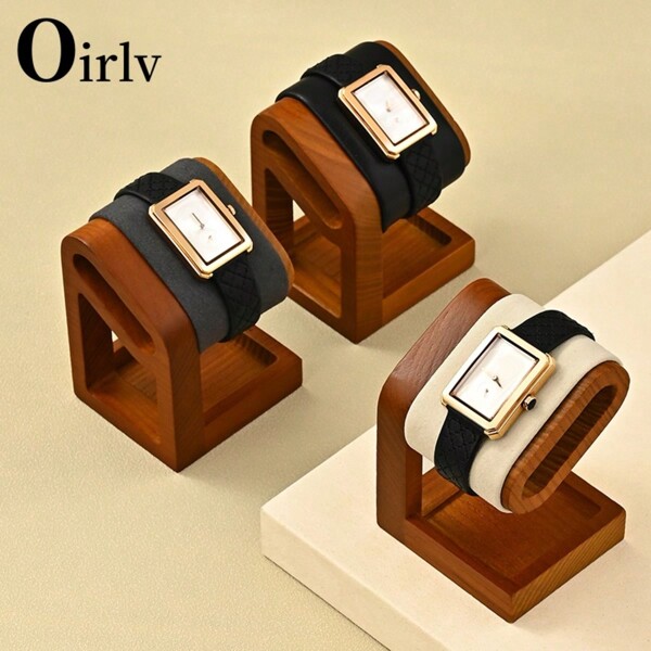Oirlv 2025 Nieuwe Retro Houten Horloge Armband Bangle Display Houder Stand Rek Winkel Showcase Brazaletes Sieraden Rek Groothandel