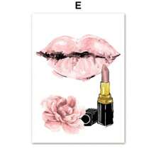 1PC Nordic Posters And Prints Girl Perfume Flower Lipstick High Heels Wall Art Canvas Painting Wall Pictures For Shop Home Decor No Frame