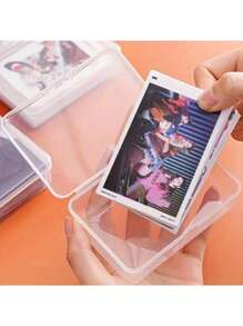 Gói 1 hộp đựng bằng nhựa, chống thấm nước, hộp đựng trong suốt đa chức năng có nắp lật, thích hợp đựng thẻ giao dịch, đồ thủ công, đồ trang sức, đồ dùng may vá, trưng bày và lưu trữ đồ sưu tầm, hoàn hảo để trang trí Giáng sinh, đồ thủ công, thẻ giao dịch, thích hợp cho trẻ em từ 14 tuổi trở lên - Nhiều màu - Xem 4