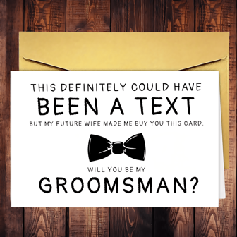 1pc Wedding Card Will You Be My Best Man Groomsmen Proposal Wedding Postcard You Are The One, Groomsman Best Man Card - For Weddings - For Grooms - Perfect Gift For Groomsmen