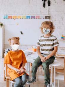 10pcs 3D Cute Printed Disposable Face Mask, Rainbow Panda Dinosaur Pattern, Breathable For Kids & Students - Multicolor - View 5