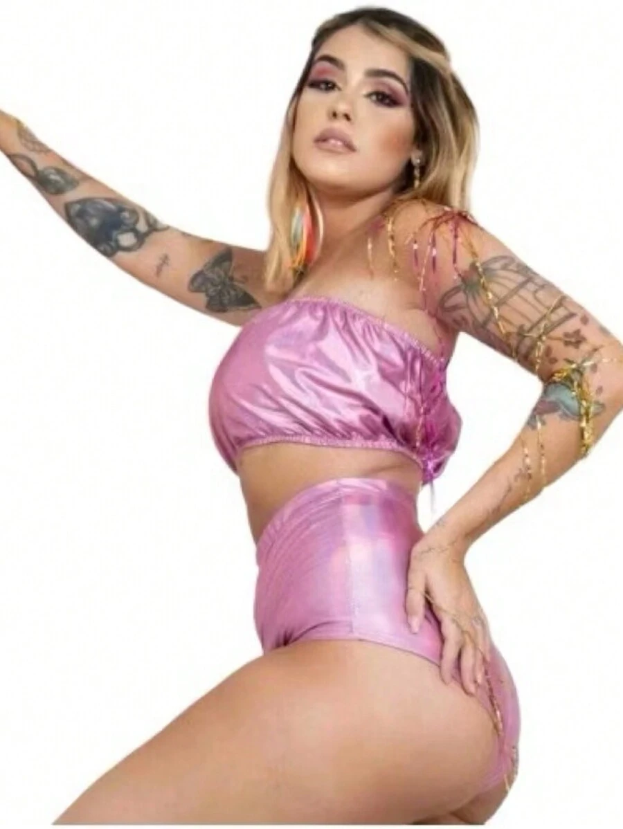 Carnival Collection Hot Pants Metallic Set Carnival Summer 2024 A-10 - 淺粉色 - 查看 1