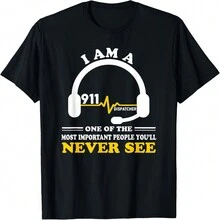 911 Dispatcher Most Important People You Ll Never See Tee Gift Women's T Shirt - màu đen - Xem 1