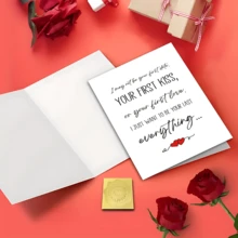 1Pc Romantic Valentine's Day Greeting Cards, Love Messages, Suitable For Husband/Wife/Girlfriend/Boyfriend, Couple Gifts, Home And Office Supplies - Multicolor - View 6