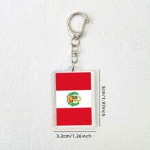 1 件国旗亚克力钥匙扣，适用于阿尔及利亚、瑞士、塞尔维亚、秘鲁、亚美尼亚、海地、葡萄牙、厄瓜多尔、马耳他、波斯尼亚和黑塞哥维那，男女通用汽车配件包魅力学校可爱哥特 Y2k - 彩色 - 查看 18