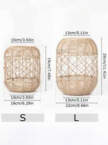 1pc Handwoven Paper Rope Lampshade - Bohemian Pendant Light Cover For Restaurants, Bars, Homes, And Tea Rooms - Unique And Artistic Hanging Lighting Decor