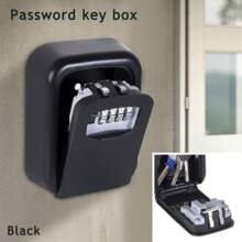 Outdoor High Security Wall Mounted Home Key Safe Box Code Lock Storage 4 Digit - Black - View 3