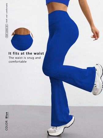 FWH Pantalones elegantes, versátiles y estilizantes de estilo europeo, con cintura alta, piernas anchas y efecto levantador de glúteos, ideales para yoga y ejercicio físico.