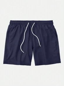 Men's Tactel Basic Shorts Beach Gym Running And Training - Navy Blue - View 4