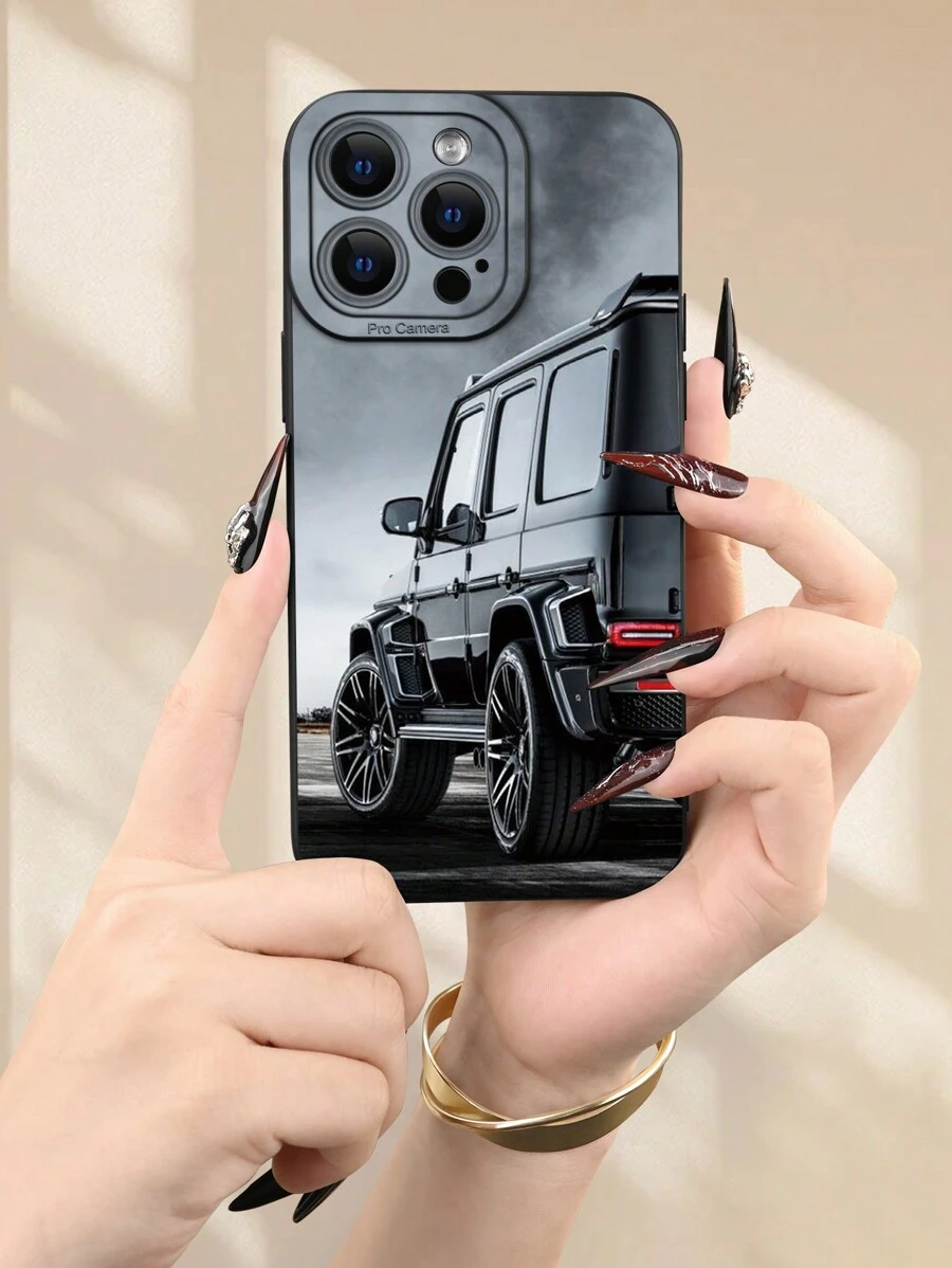 1 chiếc ốp lưng in hình xe hơi 2D độc đáo, cá tính, cao cấp, phong cách retro cổ điển, thích hợp làm quà tặng cho người lớn tuổi, bạn bè, gia đình, các cặp đôi, nhân dịp sinh nhật, Ngày Valentine, Năm mới. Ốp lưng mềm màu đen mờ, bảo vệ toàn diện khỏi bụi và nước, tương thích với iPhone 16/15/14/13/12/11/Pro/ProMax/X/XR/XS/XSMax/7/8/Plus và các dòng khác. Chống nước, chống sốc, chống rơi, chống trầy xước. Phiên bản quốc tế, không phải phiên bản nội địa. - màu đen - Xem 1