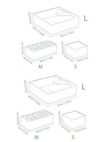 1/2/3/6pcs Simple Style Foldable Cloth Storage Box Closet Dresser Drawer Divider Organizer Basket Bins For Underwear Bras Decorations Autumn Decor Festival Decor Room Decor Home Decor Fall Decor Bedroom Decor Spring Decoration