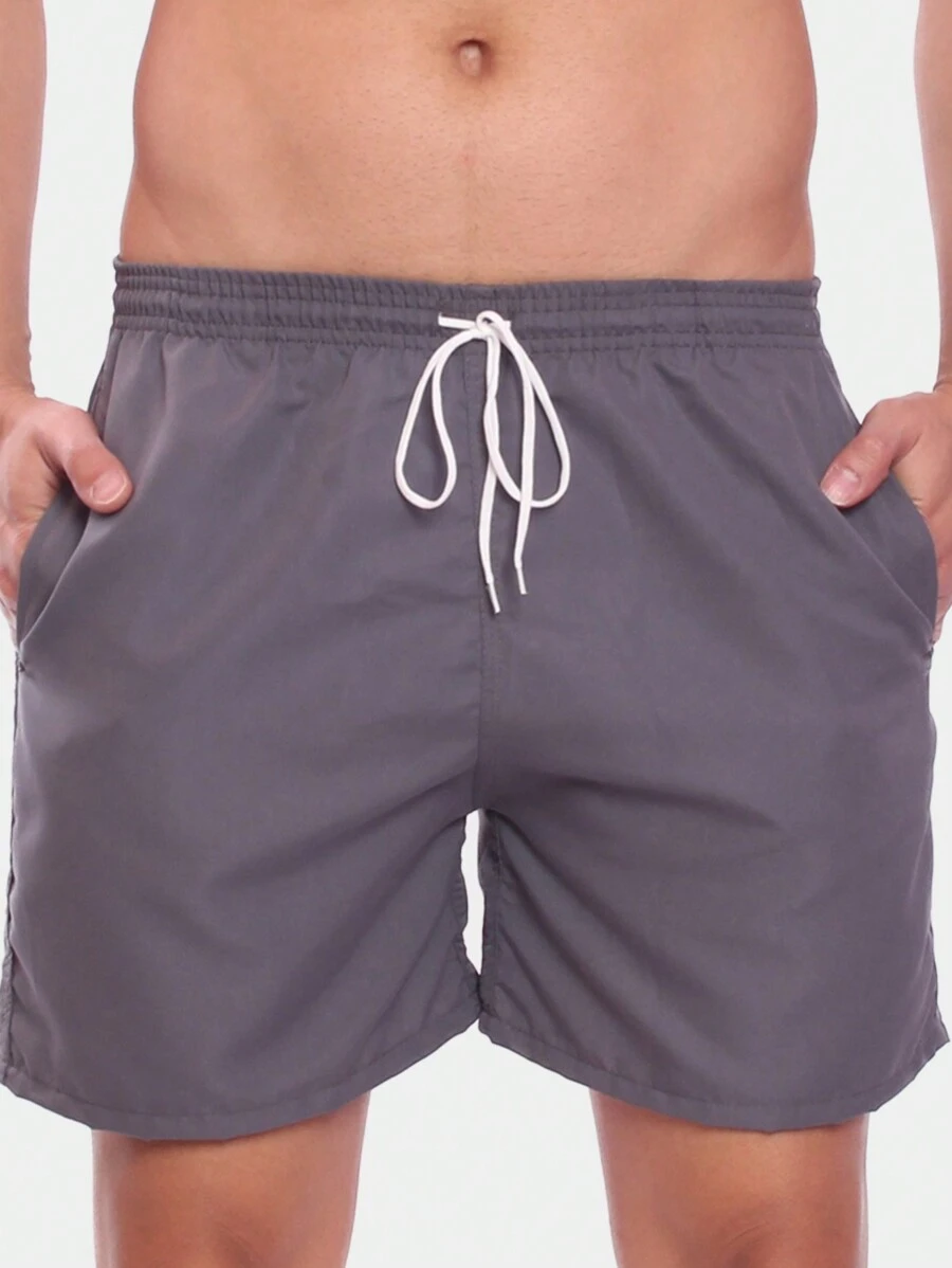 Men's Tactel Basic Shorts Beach Gym Running And Training - Dark Grey - View 1