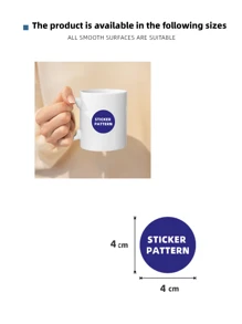 1~1200pcs Customized Advertising Labels, Logo, QR Code Stickers, Trademark Printed Packaging Stickers, Beverage, Coffee Cup, Milk Tea Cup, Birthday Celebration Disposable Cups - Multicolor - View 8