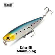 Kingdom Z Dog 顶水表面铅笔鱼饵 60 毫米 5.6 克 90 毫米 11 克三叉钩 Z 型爪浮动硬饵人造铅笔 - 彩色 - 查看 12